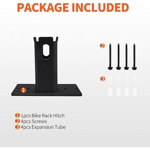 Hitch Wall Mount Bike and Cargo Storage Rack Hitch Up to 200 lbs (2 inch) - Picture 2 of 3
